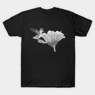 Hummingbird Perched on a Flower T-Shirt